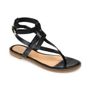 Journee Collection Women's Tangie Ankle Strap Flat Sandals